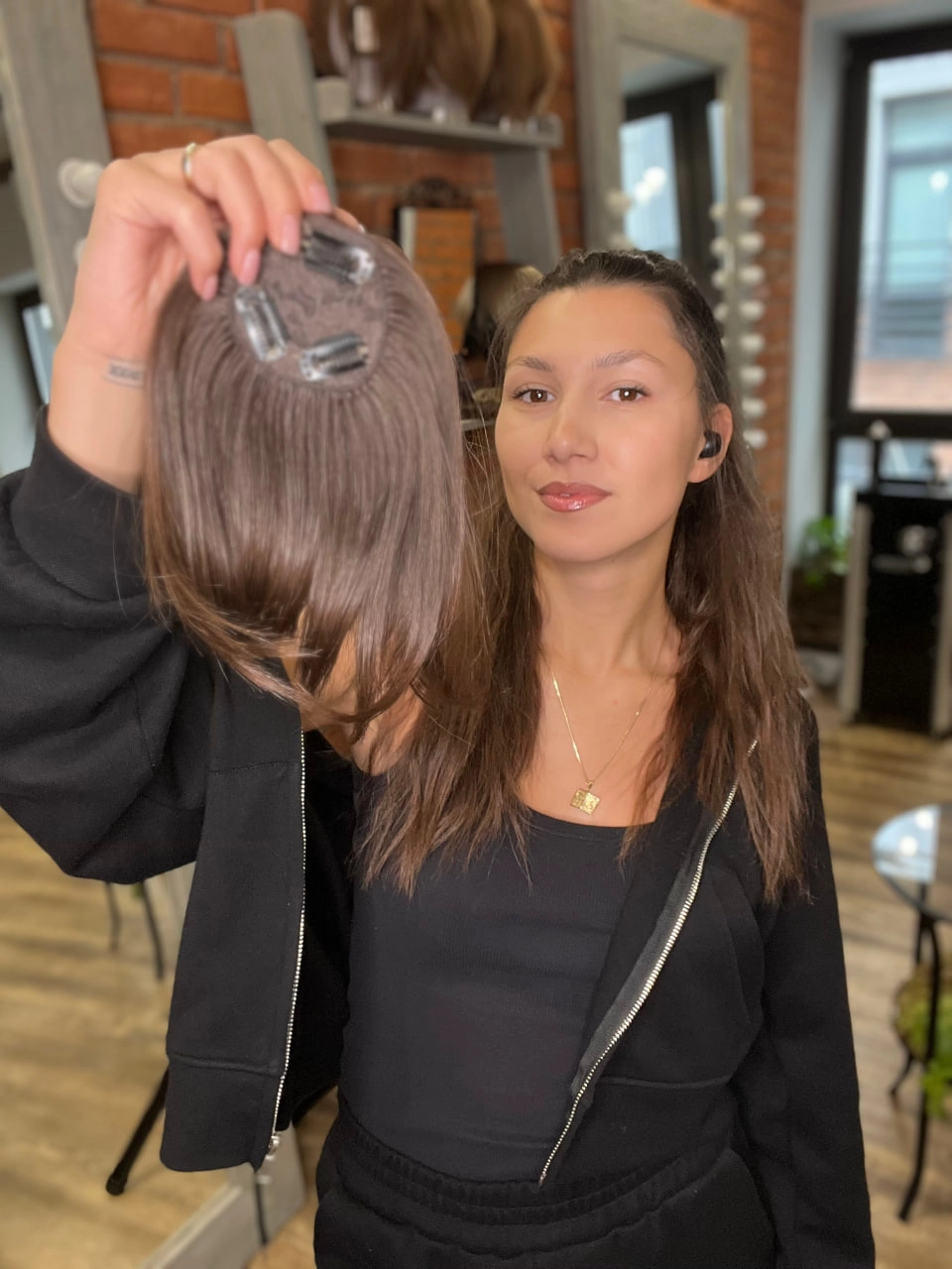 Натуральная челка из натуральных волос